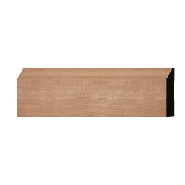 Ekena Millwork WM623 0.56 in. D x 3.25 in. W x 6 in. L Wood (Sapele) Baseboard Moulding Sample