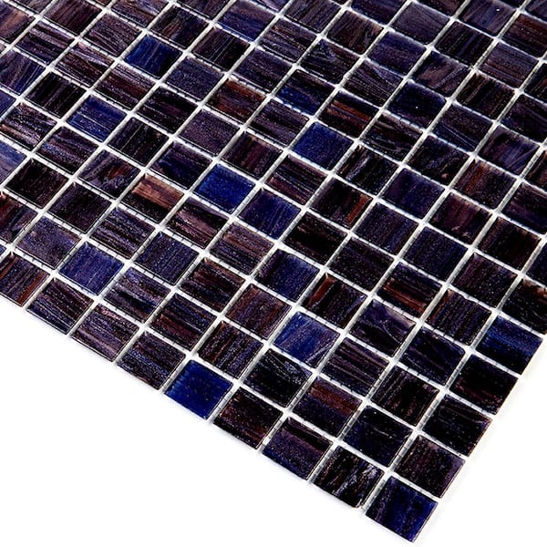 Celestial Glossy Deep Indigo Blue 12 in. x 12 in. Glass Mosaic Wall and Floor Tile (20 sq. ft./case) (20-pack)
