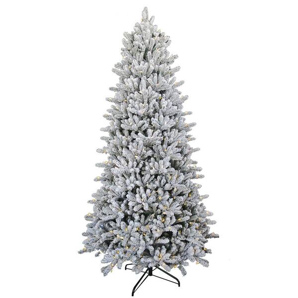 Home Decorators Collection 9 ft Belgrove Balsam Fir Flocked LED Pre-Lit Artificial Christmas Tree with 600 Color Changing Lights