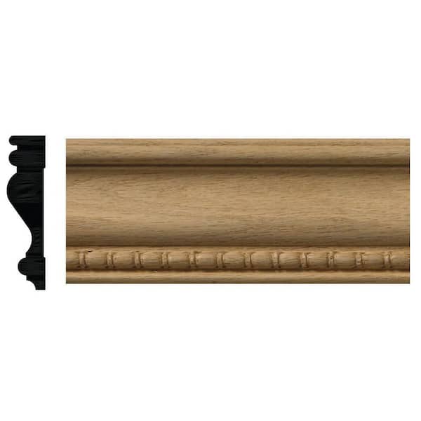 885-7 3/4 in. x 3 in. x 84 in. Red Oak Bead and Reel Casing Moulding