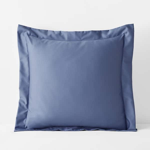 The Company Store Legends Hotel Supima Cotton Wrinkle-Free Blue Dusk Sateen Euro Sham