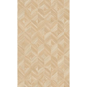 Dark Beige Contemporary Art Deco Geometric Shelf Liner Non- Woven Non-Pasted Wallpaper (57Sq.ft) Double Roll