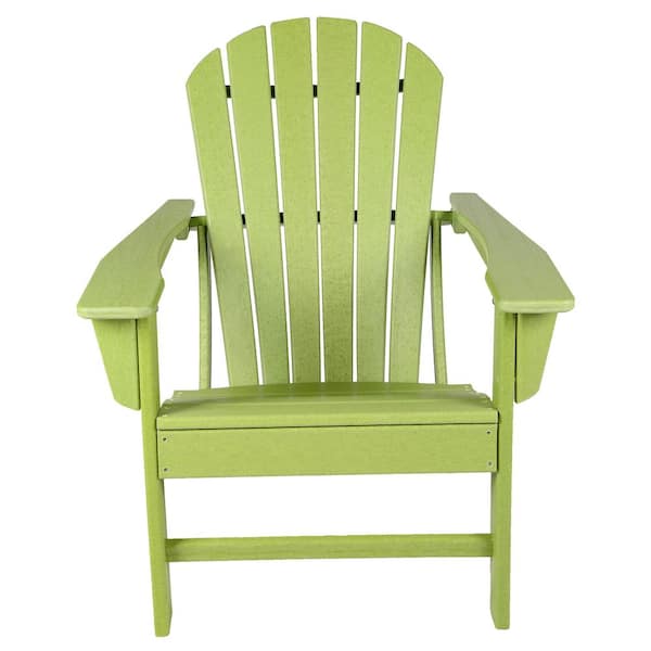 Unbranded Green Reclining Composite Weather Resistant Outdoor Adirondack Chair