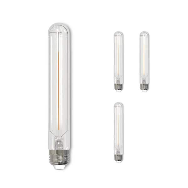 Bulbrite 25-Watt Equivalent Soft White Light T9 (E26) Medium Screw Base Dimmable Clear LED Light Bulb (4 Pack)