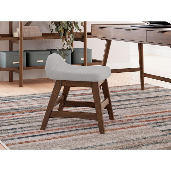 Lyncott Polyester Upholstered Desk Chair in Brown