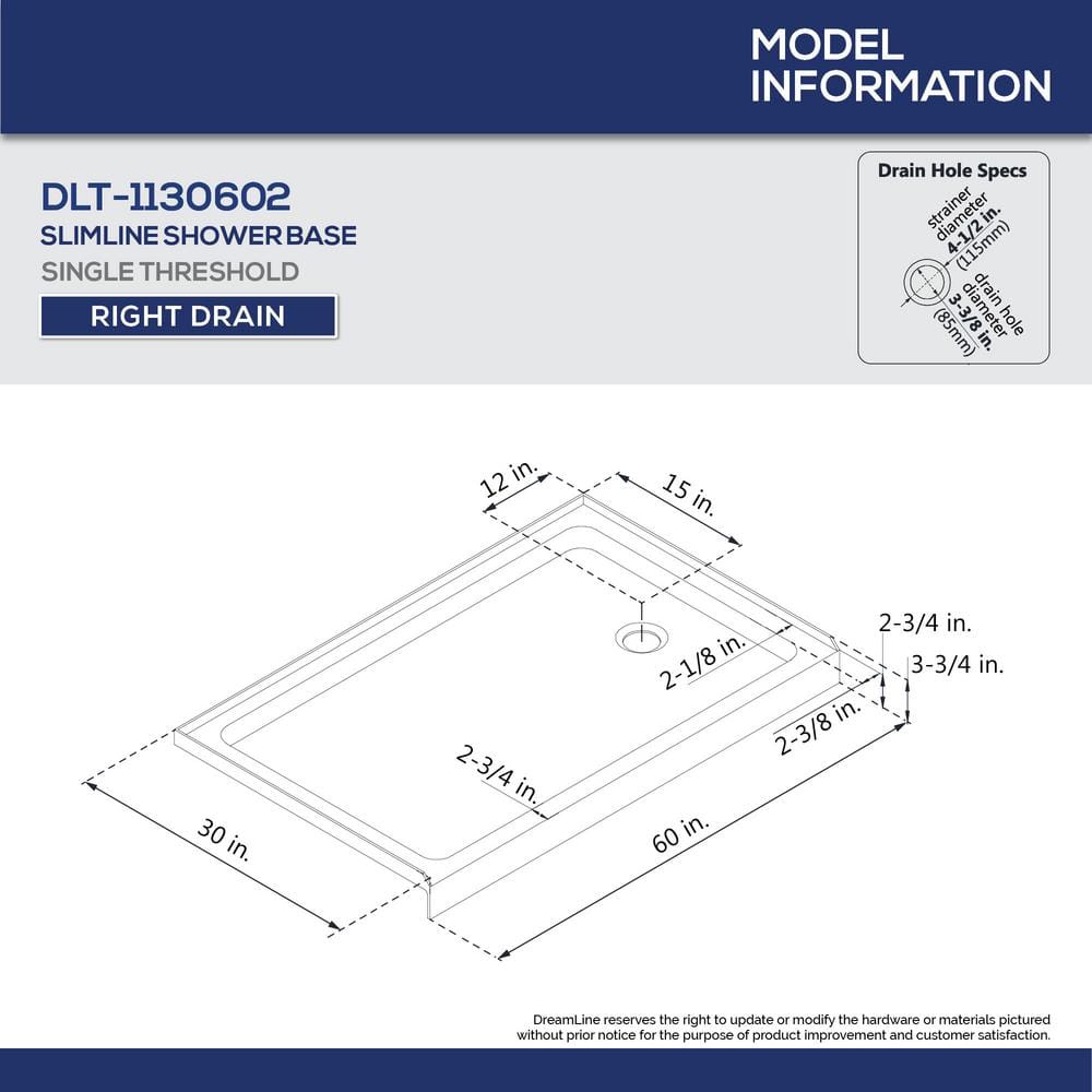 Infinity-Z 60" x 30" Frameless Sliding Shower Kit with Brushed Nickel Finish