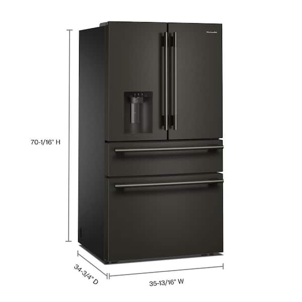 ぴよブラック36 KitchenAid 36 in. 29 cu. ft. Standard Depth French Door