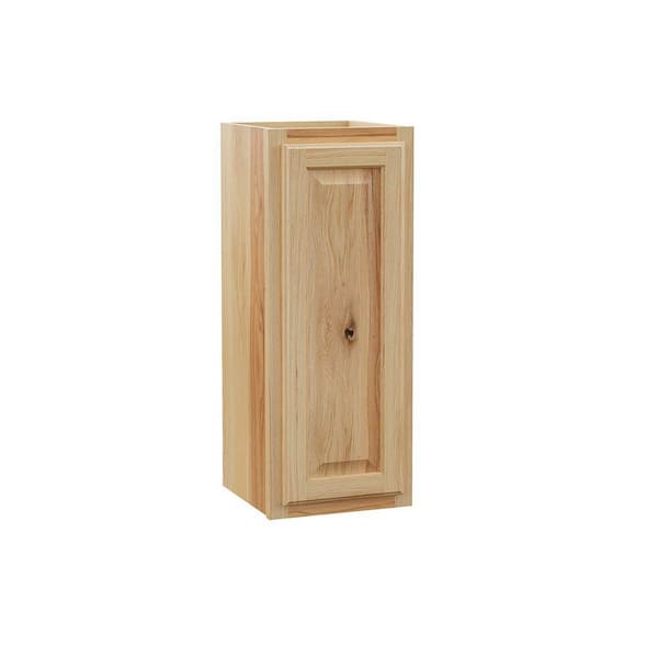 Hampton 12 in. W x 12 in. D x 30 in. H Assembled Wall Kitchen Cabinet in Natural Hickory