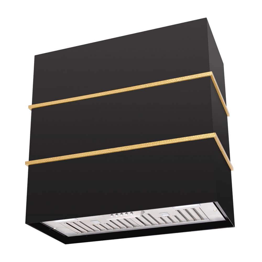 Akicon 30-Inch Stainless Steel Wall-Mounted Range Hood with LED Lights