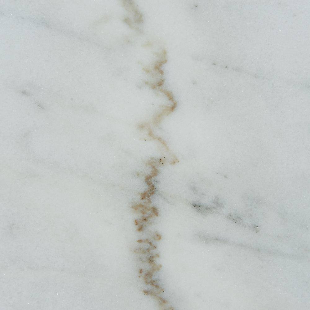 Round White Marble and Iron Counter Height Dining Table