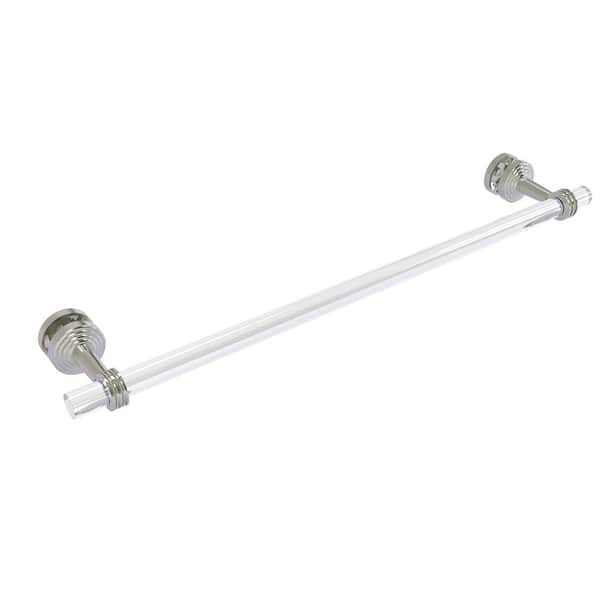 Allied Brass Pacific Beach Collection 24 in. Over-the-door Single Towel Bar in Satin Nickel with Dotted Accents