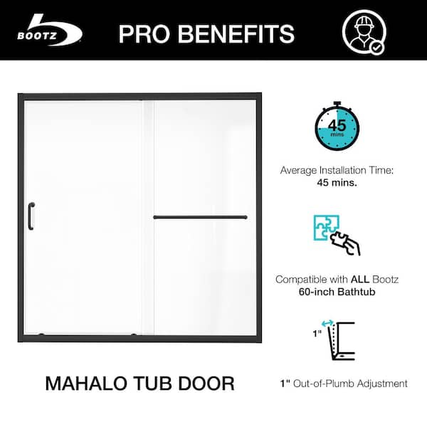 ※mahalo※ Bootz Industries Mahalo 56- 60 in W x 58 in H Semi-Frameless