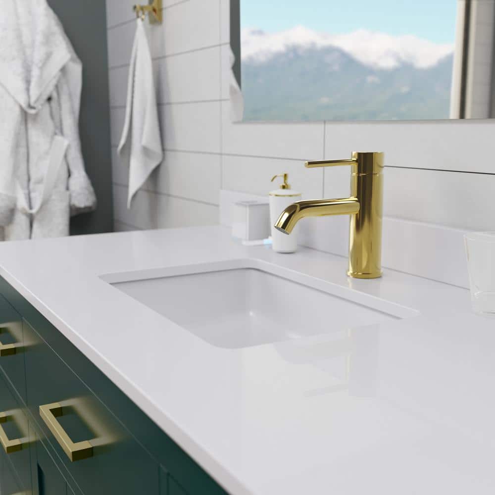 Beckett 54" Green Freestanding Single Bathroom Vanity with Marble Top