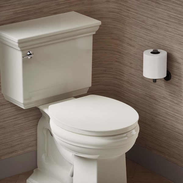 Impro ReadyLatch Quiet-Close Round Front Toilet Seat in Biscuit