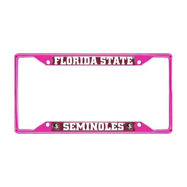 FANMATS Universal Fit Florida State University License Plate Frame - Pink