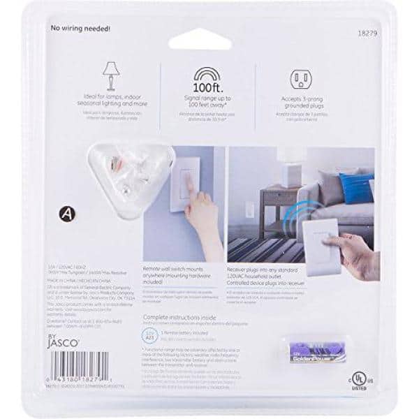 Wireless White Rocker Light Switch with Wall Plate