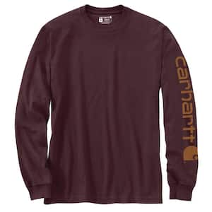 Men's Medium Port Cotton/Polyester Loose Fit Heavy-Weight Long-Sleeve Graphic T-Shirt