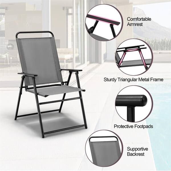 テーブル/チェア wind &amp; sea SEA FOLDING CHAIR (2S) / GRAY Amazon.com : Set of 2 Webbed Folding Beach Chairs, Outdoor