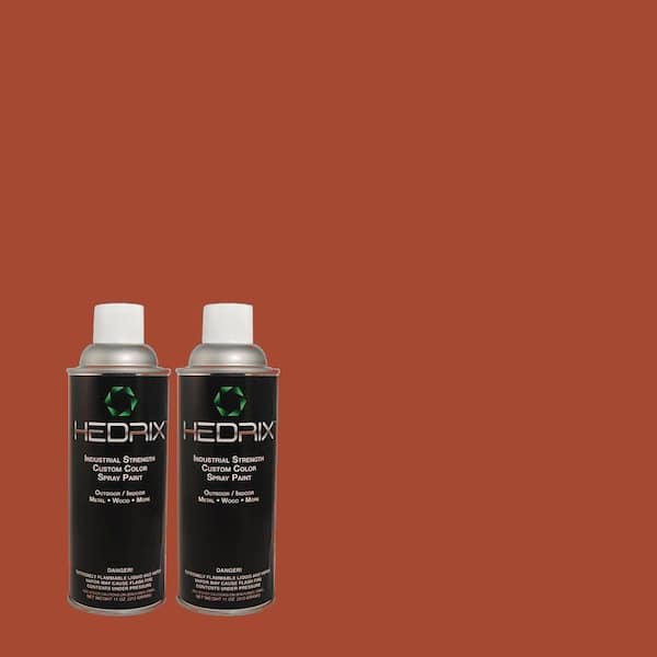Hedrix 11 oz. Match of PPU2-17 Morocco Red Semi-Gloss Custom Spray Paint (8-Pack)