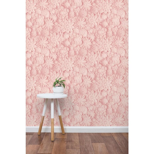 Dreamy Days Pink Parfait Stripe and Floral Wallpaper AST6086 by A Street  Prints Wallpaper