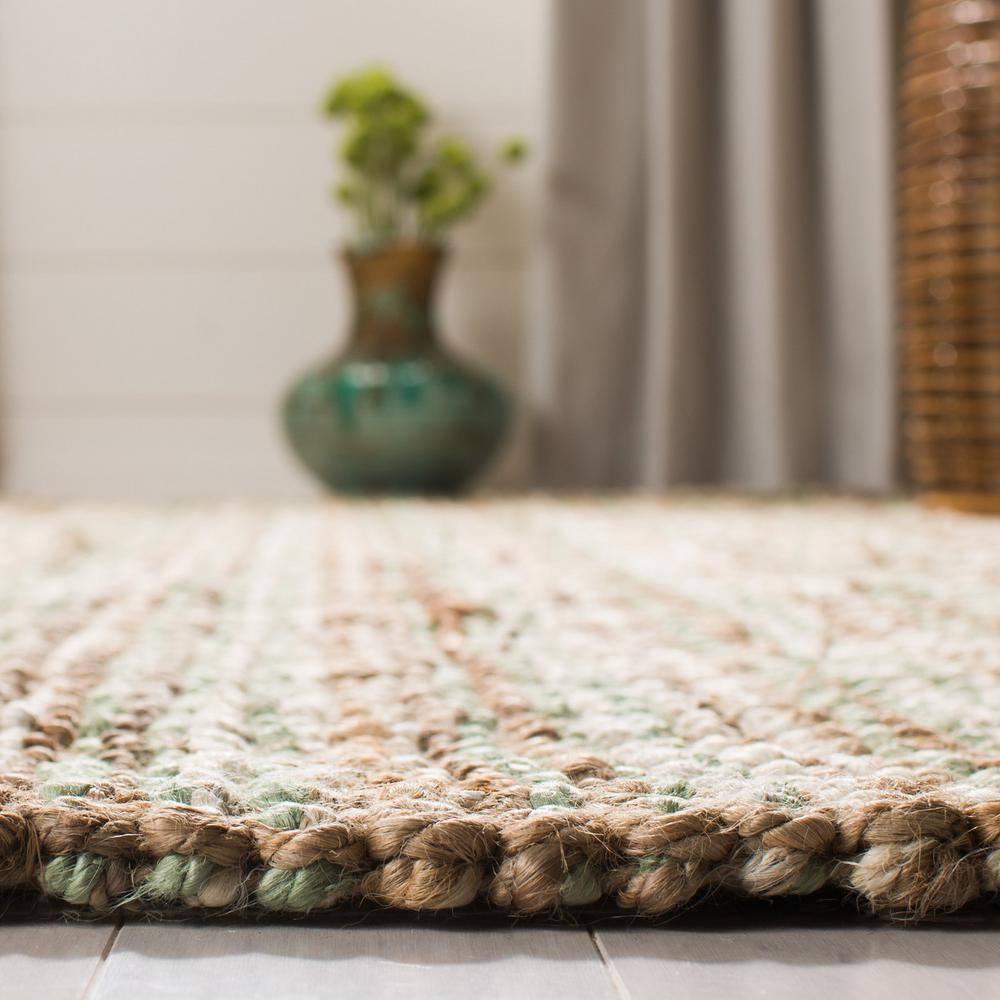 Handwoven Sage and Natural Jute Area Rug