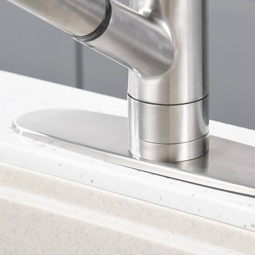 Stainless Steel Single Handle Pull-Out Kitchen Faucet