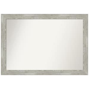 Dove Greywash Narrow Custom Non-Beveled 33.5 in. W x 23.5 in. H Recylced Polystyrene Framed Bathroom Vanity Wall Mirror