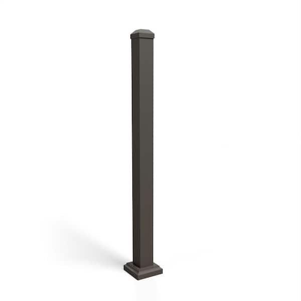 ULTRA MAX 2.5 in. x 2.5 in. x 38.5 in. Textured Bronze Powder Coated Aluminum Deck Post Kit
