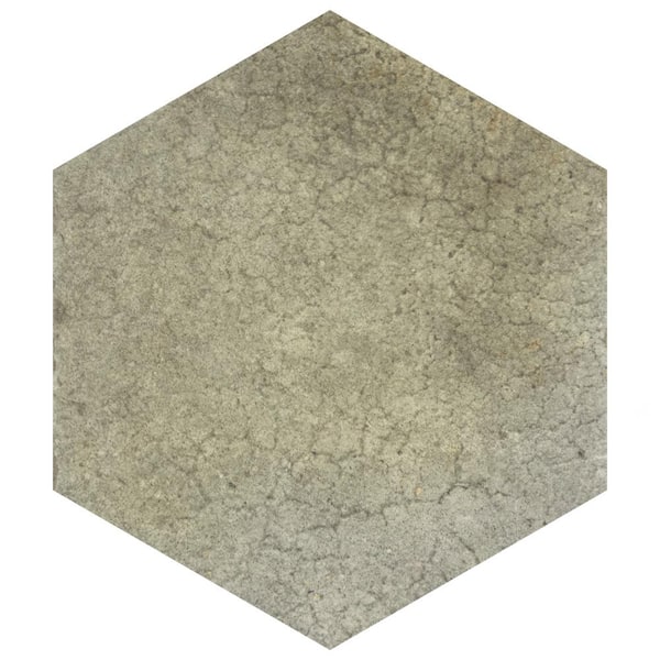 Merola Tile Heritage Hex Jungle 7 in. x 8 in. Porcelain Floor and