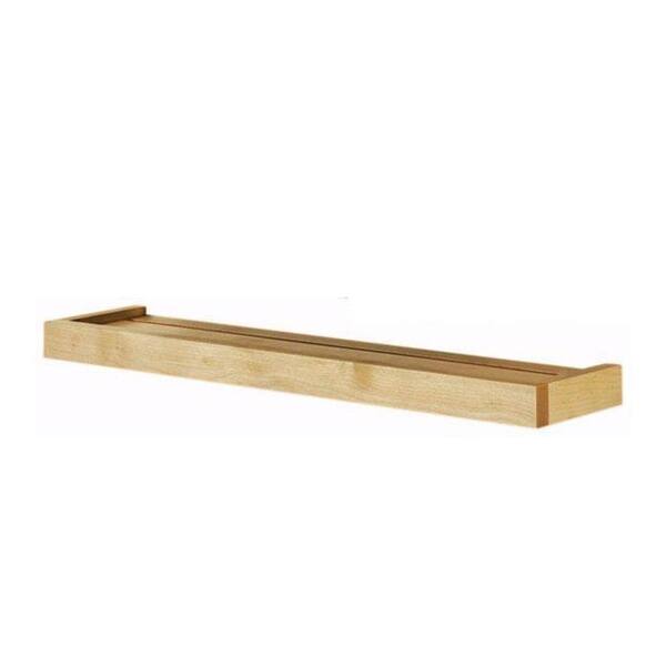 Unbranded 36 in. x 5.25 in. Natural Euro Floating Wall Shelf