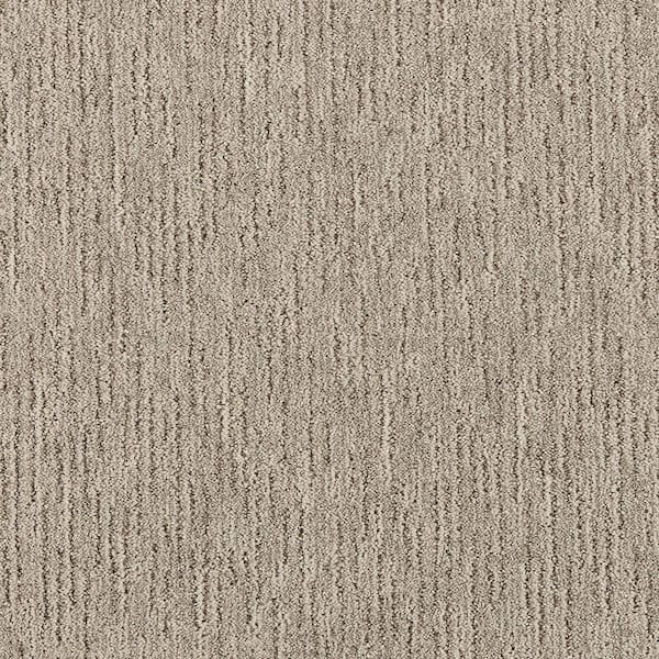 Smooth Summer Serene Stone Gray 37 oz. Polyester Pattern Installed Carpet