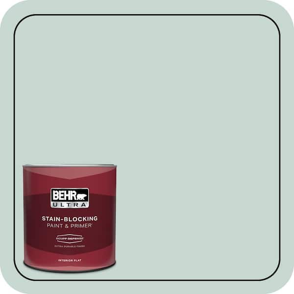 BEHR ULTRA 1 qt. #480E-2 Tide Pools Extra Durable Flat Interior Paint & Primer