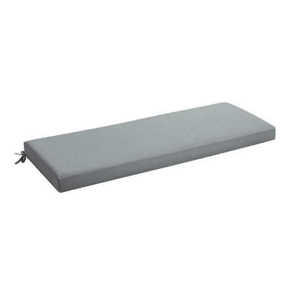 ARDEN Foam Outdoor Rectangular Bench Cushion 48 x 18 Made with ProFoam Rain-Proof Fade Resistant Stone Grey Leala