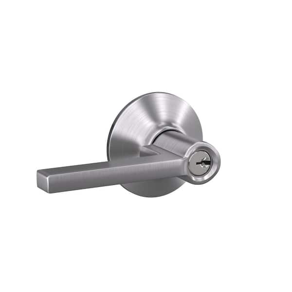 Schlage Latitude Satin Chrome Keyed Entry Door Handle