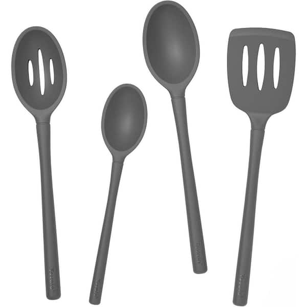 Flex-Core Silicone Cooking Utensil Bundle, Charcoal, 4-Piece