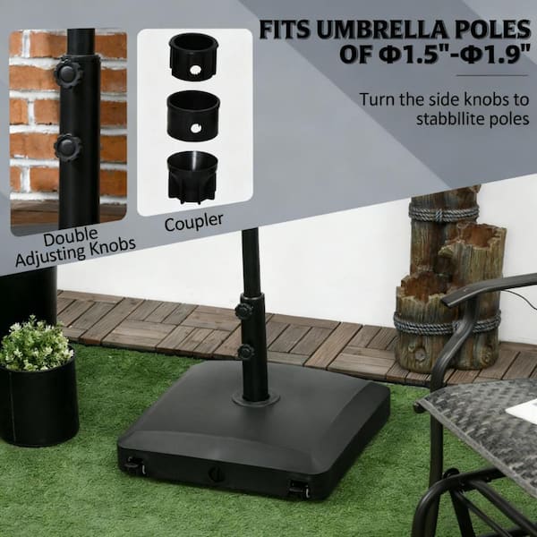 choosinf patio umbrella stand Holder Heavy Duty Adjustable Metal Umbrella Clamp Mount Attaches to Railing, Outdoor Courtyard, Balcony, Boats,1sets (1 Base Pieces and 1 top Pieces,to Hold 1 Umbrellas) : Patio resistant HDPE LOVE YOUR DECK | Patio