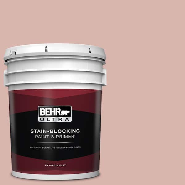 BEHR ULTRA 5 gal. #170E-3 Bridal Rose Flat Exterior Paint & Primer