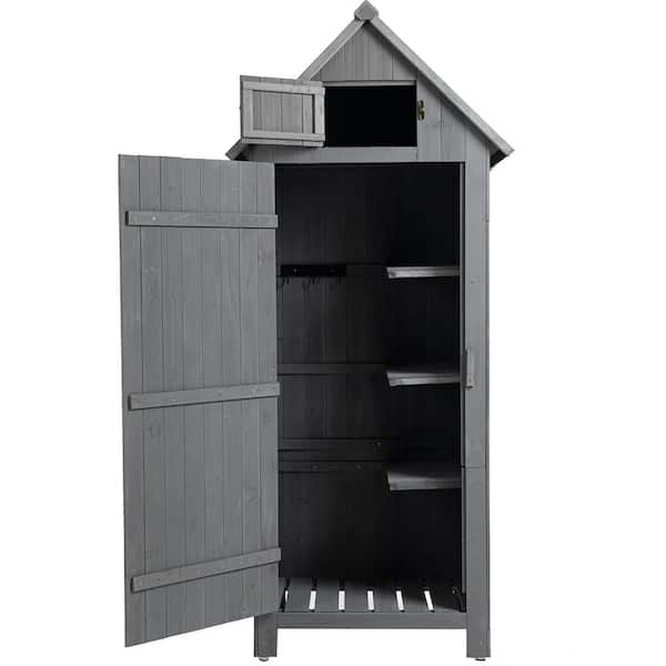 3 ft. W x 2 ft. D Wood Shed with Single Door (6 sq. ft. )