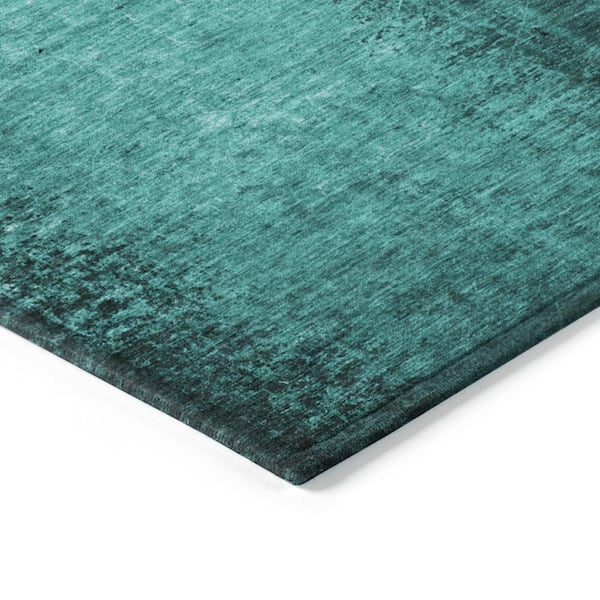 Chantille ACN554 Teal 2 ft. 3 in. x 7 ft. 6 in. Machine Washable Indoor/Outdoor Geometric Runner Rug