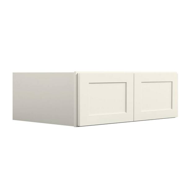 36 in. W x 24 in. D x 18 in. H in Antique White Plywood Ready to Assemble Kitchen Wall Cabinets with 2-Doors