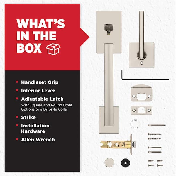 Kwikset Amador Satin Nickel Single Cylinder Door Handleset Less Interior Pack with Microban Antimicrobial Technology Kwikset Amador Satin Nickel Single Cylinder Door Handleset Less Interior Pack with Microban Antimicrobial Technology