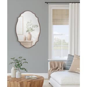 Leanna 36 in. x 24 in. Classic Oval Framed Bronze Wall Accent Mirror