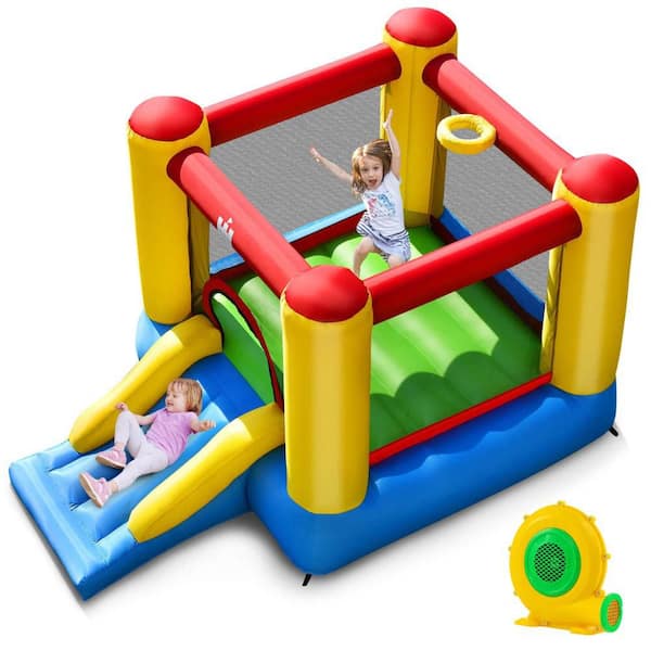 Inflatable Kids Bounce House Jumping Castle Slide with 480W Blower