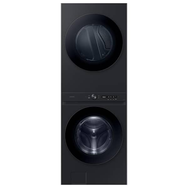 Bespoke 4.6 cu. ft. Large Capacity Single Unit AI Laundry Hub Washer with 7.6 cu. ft. Electric Dryer in Brushed Black