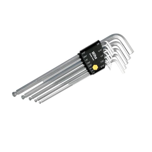 Ball End Long Arm Hex L-Key Set-Inch (13-Piece)