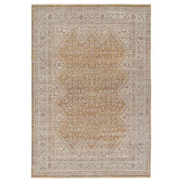 Harriet Yellow 8 ft. x 10 ft. Medallion Area Rug