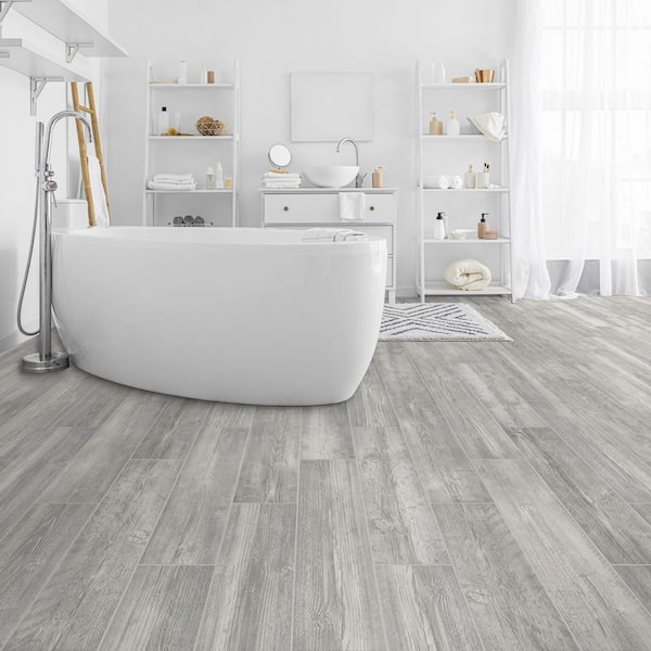 Florida Tile Home Collection Tahoe Cedar Gray 6 in. x 24 in
