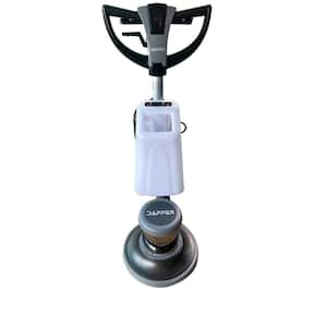 Commercial Corded Carpet Hard Floor Buffer Cleaner 17 in. Machine Grey with Solution Tank 2 Brushes and 3 Scouring Pads