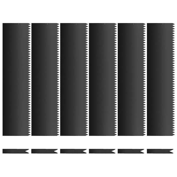 Steel Landscape Rubber Edging Kit 40 L x 6 H x 1 in. ft. Galvanized Powder-Coated Bendable Metal Black Edging 6-Pack