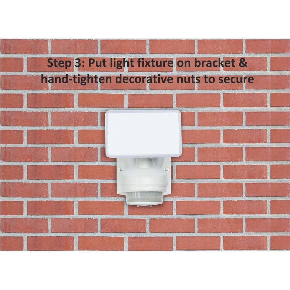 White LED Motion Sensor Security Flood Light